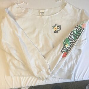 PINK Victoria's Secret White Sweatshirt